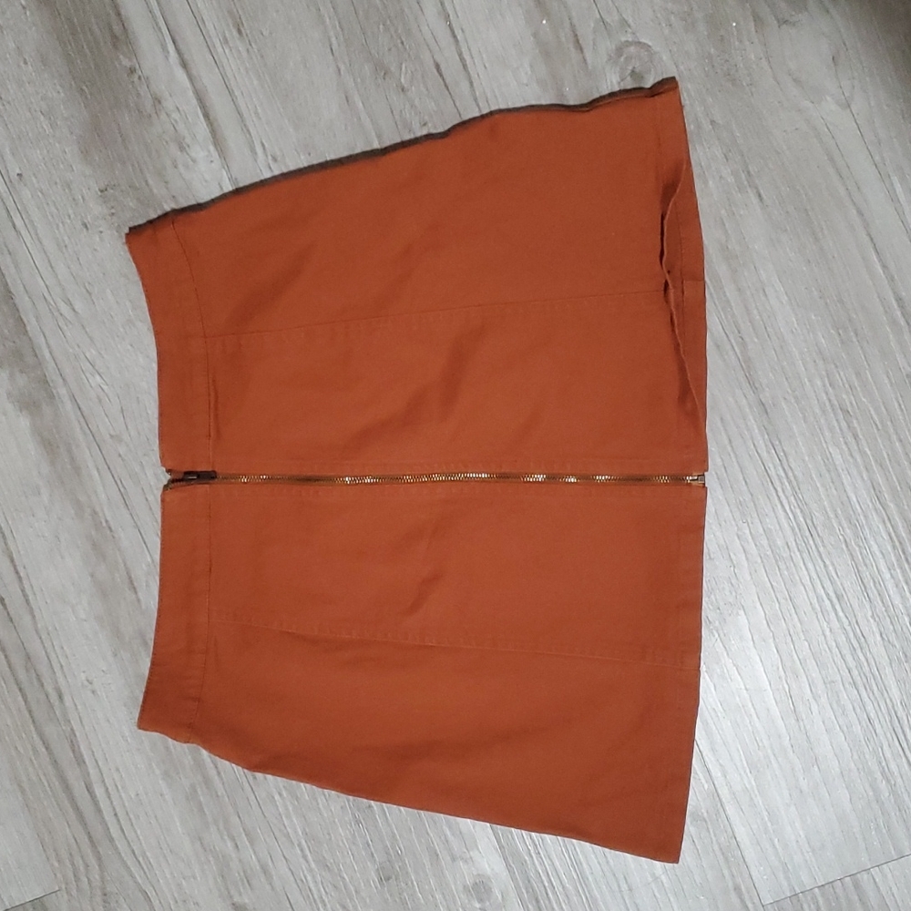Orange mini skirt